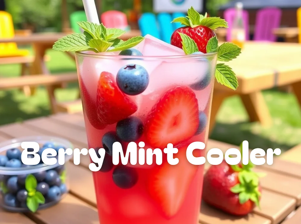 Berry Mint Cooler mocktail